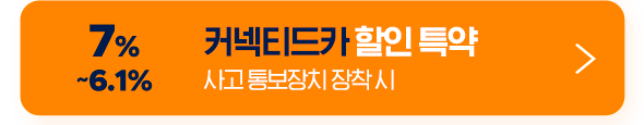 7% ~6.1% 커넥티드카 할인 특약 사고 통보장치 장착 시